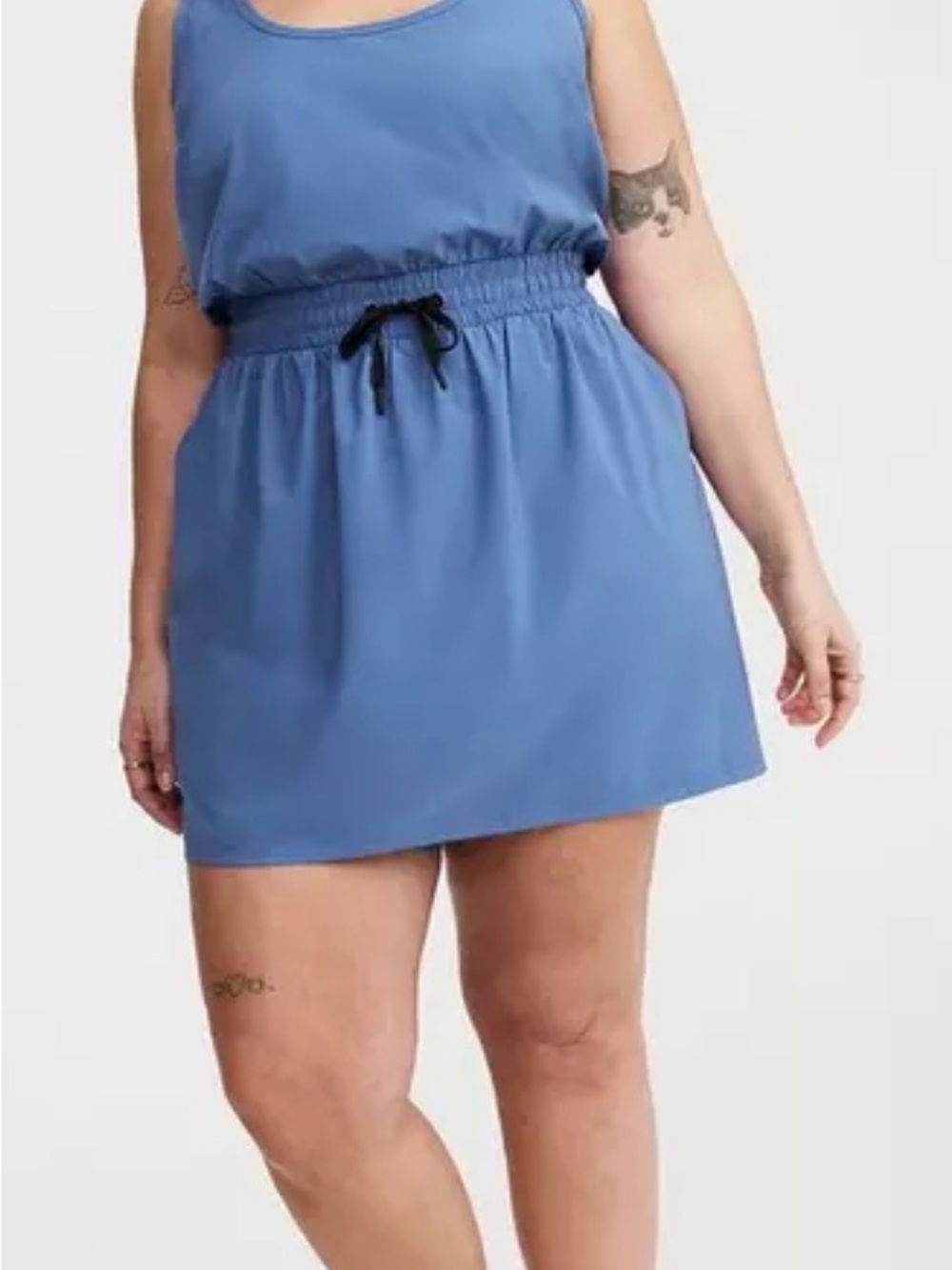 torrid active 2fer Blue Drawstring Waist active Dress 4 4x nwt